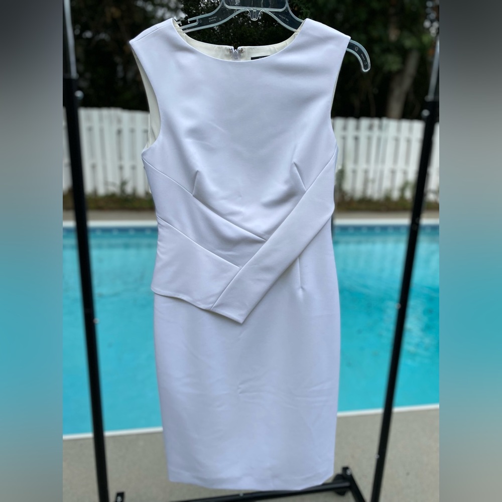 Tahari ASL Timeless & Classic Ivory Sheath Dress w/Waist Detail - New w/Tags!